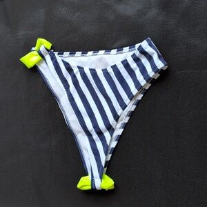 Navy and White Striped Swim Bottoms